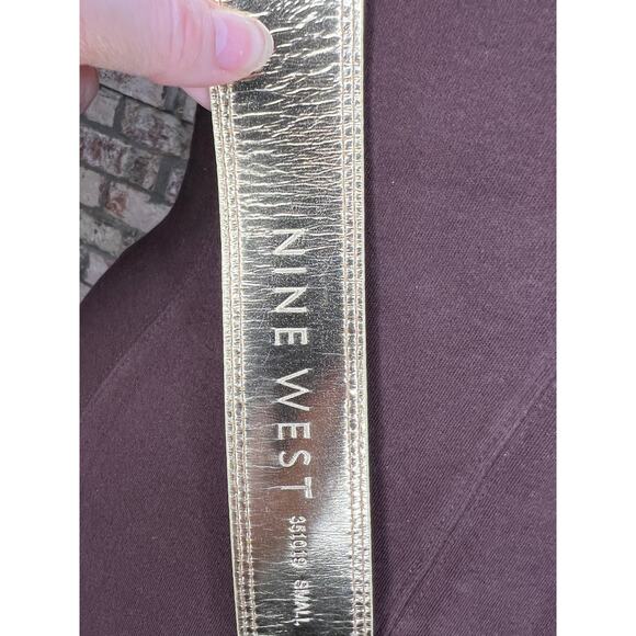 Nine west belt Genuine leather gold y2k small - Picture 9 of 10